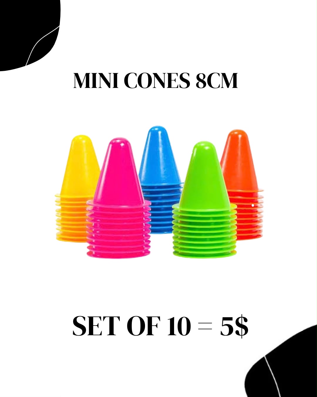 Mini Cones 8cm (Set of 10)